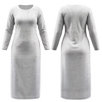 Samoa Lotu Tamaiti Couples Matching Long Sleeve Bodycon Dress and Hawaiian Shirt Tribal Tatau with Siapo Pattern LT03 - Polynesian Pride