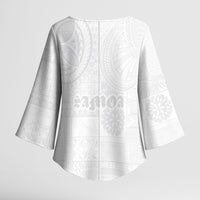 Samoa Lotu Tamaiti Kimono Sleeve Blouse Tribal Tatau with Siapo Pattern LT03 - Polynesian Pride