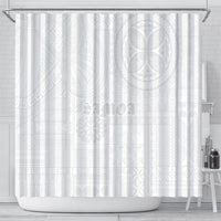 Samoa Lotu Tamaiti Shower Curtain Tribal Tatau with Siapo Pattern LT03 - Polynesian Pride