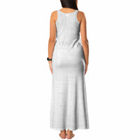 Samoa Lotu Tamaiti Tank Maxi Dress Tribal Tatau with Siapo Pattern LT03 - Polynesian Pride