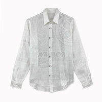 Samoa Lotu Tamaiti Women Casual Shirt Tribal Tatau with Siapo Pattern LT03 - Polynesian Pride