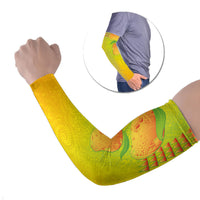 Hawaiian Mango Arm Sleeves Polynesian Art Pattern and Kakau Tattoo LT03 Set of 2 Yellow - Polynesian Pride