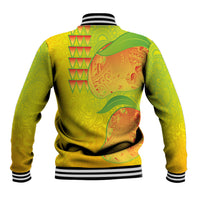 Hawaiian Mango Baseball Jacket Polynesian Art Pattern and Kakau Tattoo LT03 - Polynesian Pride