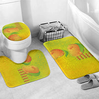 Hawaiian Mango Bathroom Set Polynesian Art Pattern and Kakau Tattoo LT03 Mat Set Only (3 pcs) One Size Yellow - Polynesian Pride