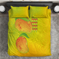 Hawaiian Mango Bedding Set Polynesian Art Pattern and Kakau Tattoo LT03 Yellow - Polynesian Pride