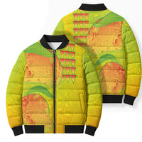 Hawaiian Mango Bomber Puffer Jacket Polynesian Art Pattern and Kakau Tattoo LT03 - Polynesian Pride