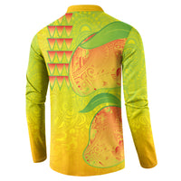 Hawaiian Mango Button Sweatshirt Polynesian Art Pattern and Kakau Tattoo LT03 - Polynesian Pride