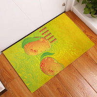 Hawaiian Mango Rubber Doormat Polynesian Art Pattern and Kakau Tattoo LT03 - Polynesian Pride