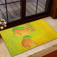 Hawaiian Mango Rubber Doormat Polynesian Art Pattern and Kakau Tattoo LT03 - Polynesian Pride