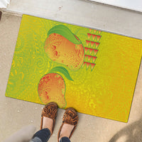 Hawaiian Mango Rubber Doormat Polynesian Art Pattern and Kakau Tattoo LT03 - Polynesian Pride
