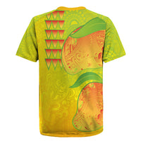 Hawaiian Mango Rugby Jersey Polynesian Art Pattern and Kakau Tattoo LT03 - Polynesian Pride