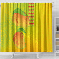 Hawaiian Mango Shower Curtain Polynesian Art Pattern and Kakau Tattoo LT03 - Polynesian Pride