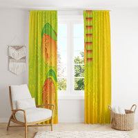 Hawaiian Mango Window Curtain Polynesian Art Pattern and Kakau Tattoo LT03 - Polynesian Pride