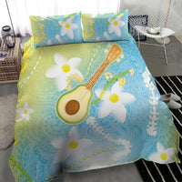 Hawaiian Ukulele Avocado Bedding Set Leis and Polynesian Pattern LT03 - Polynesian Pride
