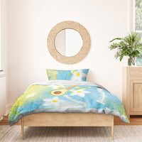Hawaiian Ukulele Avocado Bedding Set Leis and Polynesian Pattern LT03 - Polynesian Pride