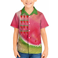 Hawaiian Watermelon Hawaiian Shirt with Kakau Art Tattoo LT03 - Polynesian Pride