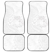 Tonga Faka Sepitema Car Mats Ngatu Pattern with Plumeria and Hibiscus LT03 - Polynesian Pride