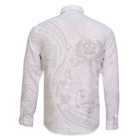 Tonga Faka Sepitema Family Matching Off Shoulder Short Dress and Hawaiian Shirt Ngatu Pattern with Plumeria and Hibiscus