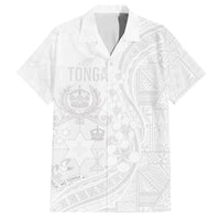 Tonga Faka Sepitema Family Matching Tank Maxi Dress and Hawaiian Shirt Ngatu Pattern with Plumeria and Hibiscus