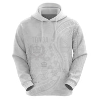 Tonga Faka Sepitema Hoodie Ngatu Pattern with Plumeria and Hibiscus