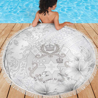 Tonga Faka Sepitema Beach Blanket Ngatu and Floral Pattern with Blooming Hibiscus LT03 - Polynesian Pride
