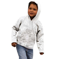 Tonga Faka Sepitema Kid Hoodie Ngatu and Floral Pattern with Blooming Hibiscus