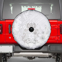Tonga Faka Sepitema Spare Tire Cover Ngatu and Floral Pattern with Blooming Hibiscus LT03 - Polynesian Pride