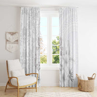 Tonga Faka Sepitema Window Curtain Ngatu and Floral Pattern with Blooming Hibiscus LT03 - Polynesian Pride