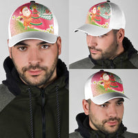 Hawaiian Watermelon Mele Kalikimaka Classic Cap Tropical Tribal Pattern with Funny Santa Claus LT03 - Polynesian Pride