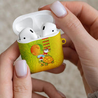 Hawaiian Mango Mele Kalikimaka AirPods Case Santa Claus Surfing with Turtle Mango Christmas LT03 - Polynesian Pride