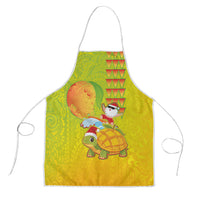Hawaiian Mango Mele Kalikimaka Apron Santa Claus Surfing with Turtle Mango Christmas LT03 Multicolor - Polynesian Pride