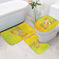 Hawaiian Mango Mele Kalikimaka Bathroom Set Santa Claus Surfing with Turtle Mango Christmas LT03 - Polynesian Pride