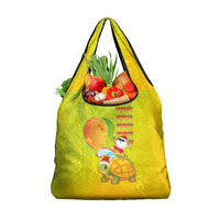 Hawaiian Mango Mele Kalikimaka Grocery Bag Santa Claus Surfing with Turtle Mango Christmas LT03 1-pack One Size Multicolor - Polynesian Pride