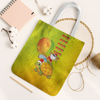Hawaiian Mango Mele Kalikimaka Tote Bag Santa Claus Surfing with Turtle Mango Christmas LT03 White Strap One Size Multicolor - Polynesian Pride
