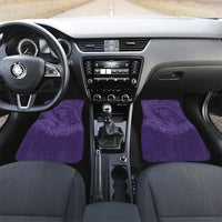Hawaiian Turtle and Shark Car Mats Kakau Tribal with Polynesian Pattern Purple Color LT03 Set 2pcs - Front Purple - Polynesian Pride