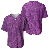 Hawaiian Turtle and Shark Baseball Jersey Kakau Tribal with Polynesian Pattern Pink Color LT03 - Polynesian Pride