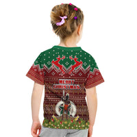 Vanuatu Christmas Kid T Shirt Pig Tusk Beautiful Merry Xmas Snowflake LT03 - Polynesian Pride