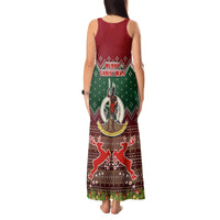 Vanuatu Christmas Tank Maxi Dress Pig Tusk Beautiful Merry Xmas Snowflake LT03 - Polynesian Pride