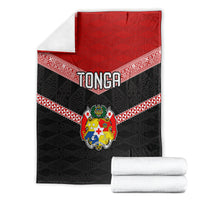 Tonga Blanket Tonga Coat of Arms with Seamless Tapa Ngatu Pattern LT03 - Polynesian Pride