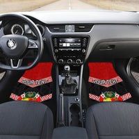 Personalised Tonga Car Mats Tonga Coat of Arms with Seamless Tapa Ngatu Pattern LT03 - Polynesian Pride