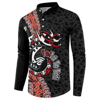 Aotearoa Toitu Te Tiriti Button Sweatshirt Maori Taniwha Haka - Honour the Treaty LT03 - Polynesian Pride