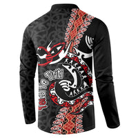 Aotearoa Toitu Te Tiriti Button Sweatshirt Maori Taniwha Haka - Honour the Treaty LT03 - Polynesian Pride
