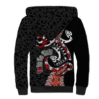 Aotearoa Toitu Te Tiriti Sherpa Hoodie Maori Taniwha Haka - Honour the Treaty LT03