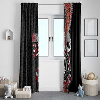 Aotearoa Toitu Te Tiriti Window Curtain Maori Taniwha Haka - Honour the Treaty LT03 - Polynesian Pride