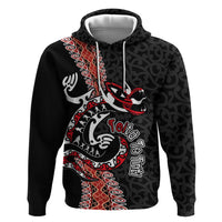 Aotearoa Toitu Te Tiriti Zip Hoodie Maori Taniwha Haka - Honour the Treaty LT03