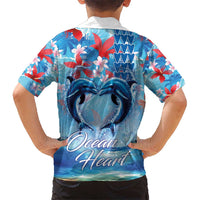 Hawaiian Dolphin Love Couple - Ocean Heart Hawaiian Shirt LT03 - Polynesian Pride