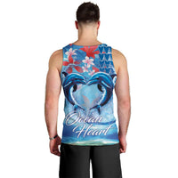 Hawaiian Dolphin Love Couple - Ocean Heart Men Tank Top LT03 - Polynesian Pride