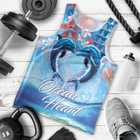Hawaiian Dolphin Love Couple - Ocean Heart Men Tank Top LT03 - Polynesian Pride