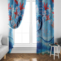 Hawaiian Dolphin Love Couple - Ocean Heart Window Curtain LT03 - Polynesian Pride