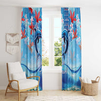 Hawaiian Dolphin Love Couple - Ocean Heart Window Curtain LT03 - Polynesian Pride